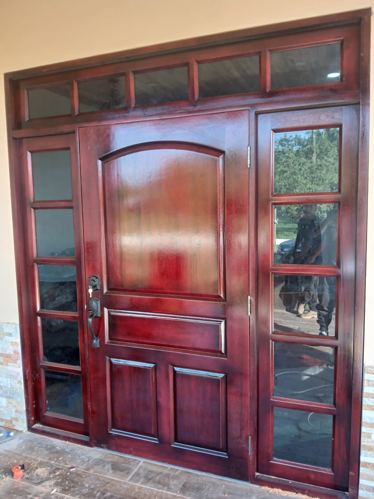 Custom hardwood door and interior woodwork