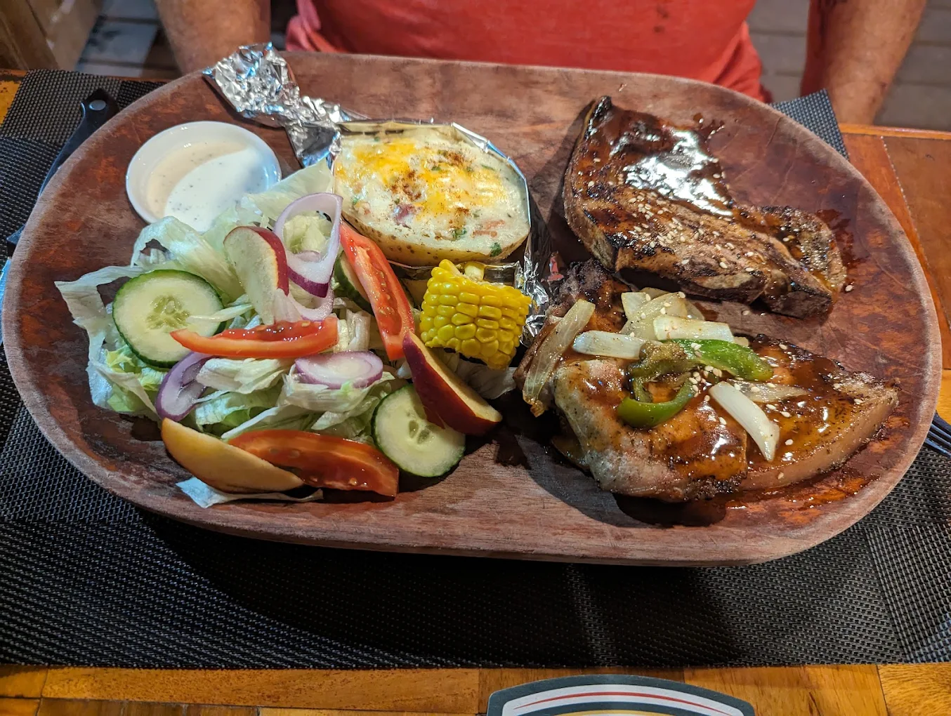 Grilled Pork Chops Platter